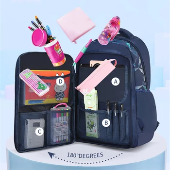 Ortopedik okul çantası Ilköğretim Okulu Sırt Çantaları Su Geçirmez Çocuk okul çantası s Erkek çocuklar Için seyahat sırt çantası Mochila Infantil