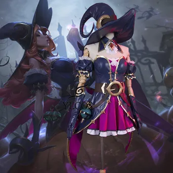 Oyun LOL Miss Fortune Bounty Hunter Cadılar Bayramı Kostüm Cilt Cosplay Parti Kadın Elbise Tam Set