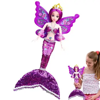 Oyuncaklar Kızlar İçin Prenses Bebek Oyuncak DIY Giyinmek Oyuncak Pullu Fishtail Etek Uygun Çocuk Oyuncakları Odası Dekor Kızlar İçin hediyeler