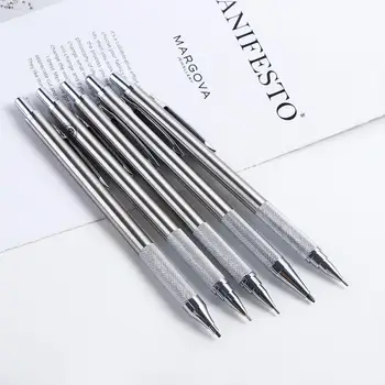 Paslanmaz Çelik Öğrenciler için Çizim Mekanik Kurşun Kalem İtici Kalem Otomatik Kalem Hareketli Kalem