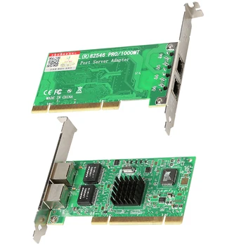 PCI Gigabit Sunucu Ağ adaptörü Oyun PCI Kartı Intel 82546 PCI Gigabit Ağ Kartı 10/100 / 1000Mbps RJ-45 LAN kartı Ethernet