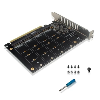 PCIE Nvmex4 M. 2 M Anahtar SSD Genişletme Kartı PCIE X16 Yükseltici Kart Sinyal Bölünmüş Dizi Kartı M. 2 Pcıe RAID Kartı