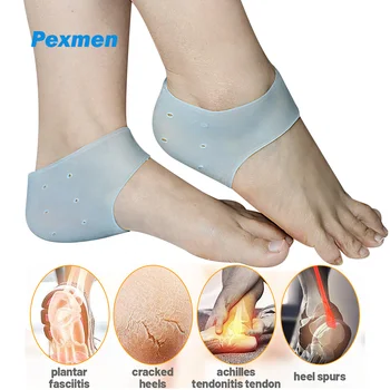 Pexmen 2 Adet Jel Topuk Bardak Silikon Topuk Koruyucuları Ağrıları için Kırık Topuklu Spurs Plantar Fasiit Yumuşak Yastık Desteği
