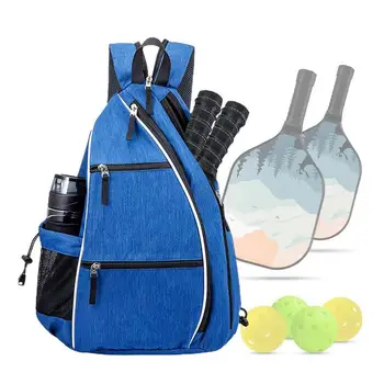 Pickleball Raket Çantası Su Geçirmez Spor Sırt Çantası Çok Fonksiyonlu Badminton Tenis saklama çantası Ayarlanabilir tek kollu çanta Anti-Hırsızlık
