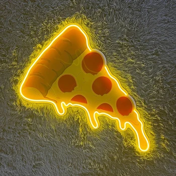 Pizza Dilim Neon Burcu Restoran Pizza Mağazası dekorasyon Led ışıkları mutfak Duvar Resmi Dekor Özel Neon Tabelalar