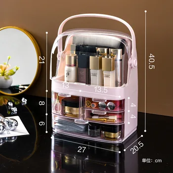 Plastik makyaj kutusu Kutusu Banyo kozmetik düzenleyici Masaüstü Makyaj Takı saklama kutusu Çeşitli Eşyalar Masa Dolabı Konteyner
