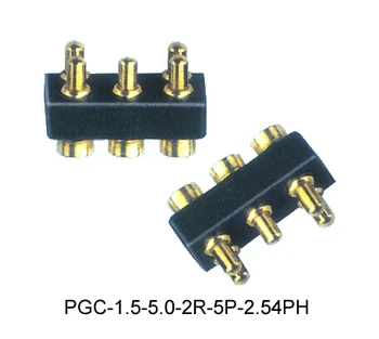 POGO Fabrika doğrudan satış 5 pin 5 p konektörü Bahar iğne Büyük akım Altın kaplama pin PGC-1.5-5.0-2R-5P-2,54 PH