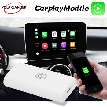 PolarLander Akıllı CarPlay Kutusu Android Otomatik kablosuz bluetooth Döküm Araba Makinesi WiFi Araba Oyun Dongle USB Apple Adaptörü Beyaz