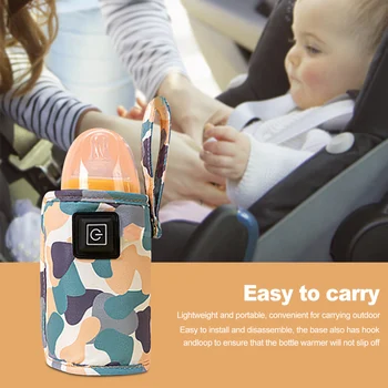 Pratik USB yalıtımlı 3 Dişli şişe ısıtıcı çıkarılabilir bebek süt taşınabilir seyahat
