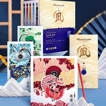Profesyonel 50/100 Hediye Kutusu Renkli Kalemler Set Sanatçı Renkli Kalem Çin Tarzı Yağ renkli kalemler çizim Seti Sanat Malzemeleri