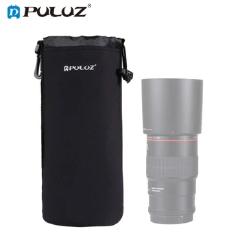 PULUZ Taşınabilir Neopren SLR Kamera Lens Taşıma Çantası Kılıfı Orta Kanca Boyutu XXL (27x10 cm)