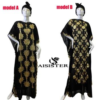Ramazan Namaz Abaya gündelik giyim Yarasa kollu Afrika Kadınlar Kaftan Kıyafetler Boubou Femme İşlemeli Maxi Elbiseler Eşarp FF5