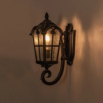 Retro açık hava led duvar lambaları avrupa Vintage su geçirmez Villa bahçe sundurma ışık sokak dış aplikleri dekorasyon ışıklandırma