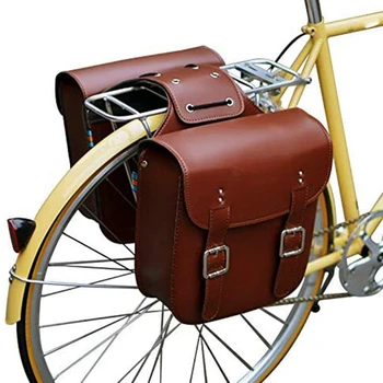Retro bisiklet raf çanta deri sağlam arka Retro Bisiklet eyer için