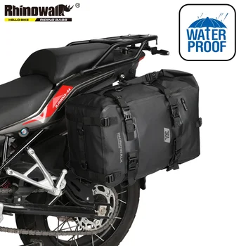 Rhinowalk 100 % Su Geçirmez Motosiklet Yan Çanta 8L veya 15L veya 30L Motor Eyer Çantası Büyük Motosiklet Arka Koltuk sept çanta Bagaj