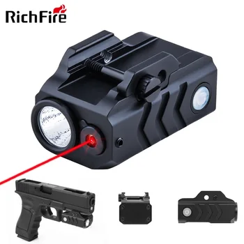 Richfire Lazer Sight El Feneri Combo 800 Lümen Strobe Fonksiyonu ile Taktik LED silah ışık Tabanca Tüfek Manyetik Şarj