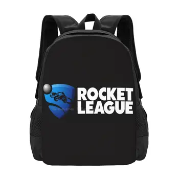 Roket Ligi Siyah Logo öğrenci için sırt çantası Okul Dizüstü Seyahat Çantası Rl Roket Futbol Roket Topu Roket Oyunları Epic Games
