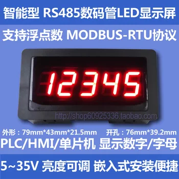 RS485 Seri Port Masa LED Dijital Tüp Ekran Modülü PLC Haberleşme MODBUS-RTU 5-bit