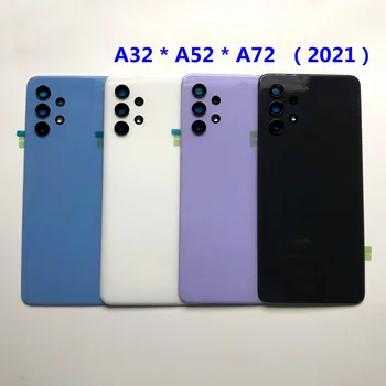 SAMSUNG Galaxy A32 A52 A72 4G 5G arka kapak Konut Arka Telefon kılıfı Pil Plastik Kapı Kapak yapışkan çıkartmalar Değiştirme