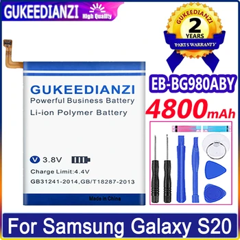 Samsung Galaxy S20 İçin 4800mAh Marka Telefon Batarya EB-BG980ABY S 20 Yüksek Kapasiteli Yedek Pil Li-polym Pil +Araçları