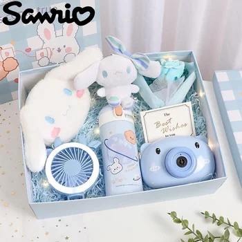 Sanrio Cinnamoroll Termos Bardak Küçük Fan Küçük Buket Nemlendirici Enstrüman Şemsiye Kabarcık Makinesi doğum günü hediyesi Hediye Kutusu