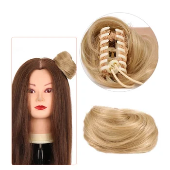 Saçın elastik bandında sentetik klips, saç bandında dağınık klips, kadınlar için dağınık saçların etrafına sarılmış saç halkası