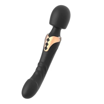 Seksi Kedi Yetişkin Seks Oyuncakları AV Sihirli Değnek G Noktası Masaj Yapay Penis USB Şarj Sopa Çift Vibratörler Kadınlar için Kadın Juguetes 18