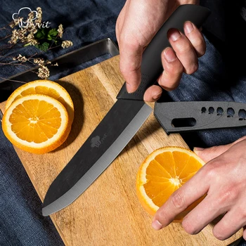 Seramik Bıçak 3 4 5 6 inç Şef Yardımcı Dilimleme Soyma Mutfak Bıçağı Zirkonya Siyah Bıçak Renkli Saplı Tek Pişirme Araçları