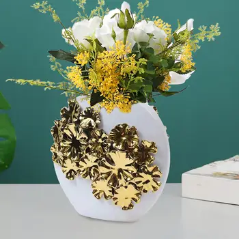 Seramik Vazo Centerpiece Süs Masaüstü Vazo Minimalist Çiçek Vazo, Beyaz
