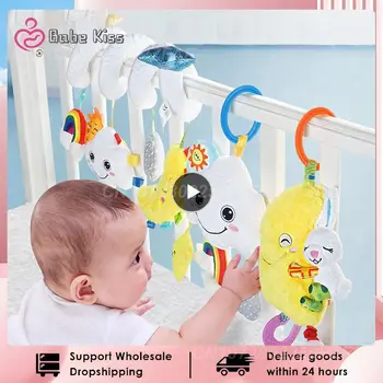 Sevimli Karikatür Yatak Çan Müzik Kutusu Yüksek Kaliteli Bebek Arabası Kolye Polyester Dayanıklı Bebek peluş oyuncaklar 6 İla 12 Ay Bebek