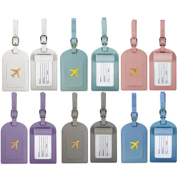 Seyahat Bavul Çanta Aksesuarları Deri Bagaj Etiketleri Pasaport Kapağı KİMLİK Kartı Adres Adı Tutucu Etiket Bagaj Yatılı Çanta Etiketleri