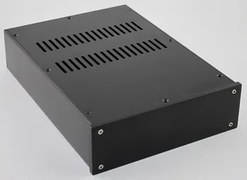 Siyah Tam alüminyum amplifikatör muhafaza / şasi / AMP kutusu YA37