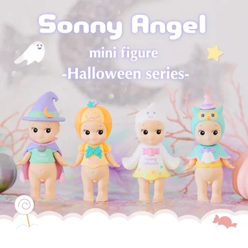 Sonny Melek Kör Kutu 2018 Cadılar Bayramı Serisi Mini Rakamlar Sevimli Bebek Masası Dekorasyon Tahmin Çantası Hediye Modeli Kawaii çocuk oyuncağı Hediye
