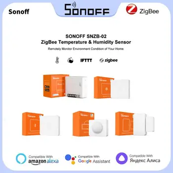SONOFF Zigbee 3.0 ZBBridge ZBMINI/SNZB-01/02/03/04 Kablosuz Anahtarı Sıcaklık Nem Hareket Kapı Sensörü Alexa Google Ev İçin