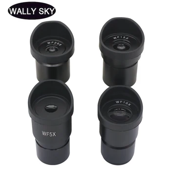 Stereo Mikroskop Mercek WF5X WF10X WF15X WF20X Optik Lens Geniş Alan Montaj Çapı 30mm veya 30.5 mm Kauçuk Göz Bardak