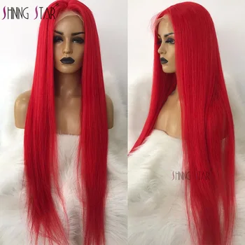 Sıcak Kırmızı 13x4 Dantel ön peruk Düz Kırmızı 99J Dantel Frontal insan saçı peruk Kadınlar Için Remy Şeffaf Brezilyalı Bordo Dantel Peruk