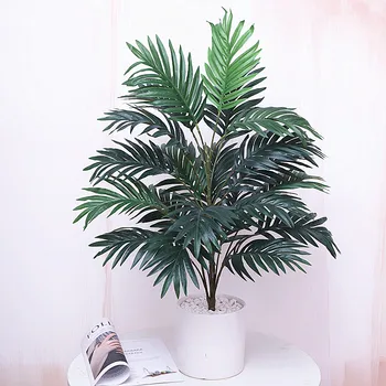 Sıcak satış büyük yapay palmiye ağacı tropikal monstera bitkiler yeşil kapalı ve açık decorat ev otel Noel evi deco