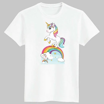 t shirt kızlar için giysi sevimli çocuk giyim tshirt kız anime karikatür grafik t shirt hayvan unicorn çocuk giysileri erkek
