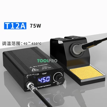 T12 Lehimleme İstasyonu Elektronik Kaynak Demir T12A T200 75W OLED Dijital havya DIY Kitleri Kaynak Araçları T12 Demir İpuçları