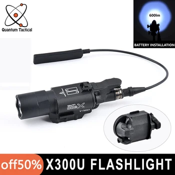 Taktik Metal X300 Ultra El feneri X300 silah ışıkları Airsoft tabanca izci hafif Çift fonksiyonlu basınç anahtarı TapeGloc17