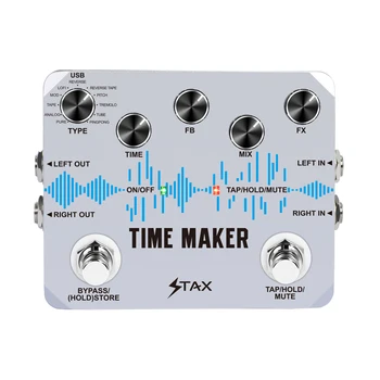 Tap Tempo ile Gitar Bas için Nihai Gecikme Pedalı Stax Time Maker 11 Türleri