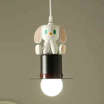 Tasarım İskandinav tavşan Kolye lamba Avrupa yaratıcı ışık çocuk yatak odası Başucu oturma odası Modern Ins aydınlatma cihazı