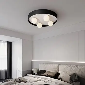 Tavan lambası fikstürü, 92W Modern Gömme Montajlı Tavan lambası, Siyah Kare Akrilik Tavan mutfak için lamba Yatak Odası Çalışma Oturma Odası
