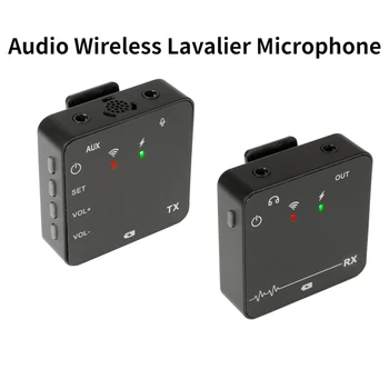 Taşınabilir Yaka Röportaj Kayıt Ses Kablosuz Yaka Mikrofonu DSLR Kamera İçin Röportaj Konuşma Video Kayıt