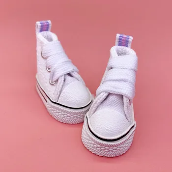 Tilda 3.6 cm Bebek Ayakkabıları Blythe BJD Oyuncaklar, kanvas Kumaş Sneakers OB24 1/8 Blythe Doll bjd aksesuarları Ortak Vücut 1/6 Bebek