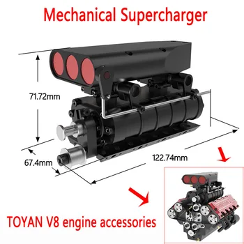TOYAN FS-V800 Motor Modeli Aksesuarları Mekanik Süper Şarj Cihazı Mini Motor Süper Şarj Cihazı