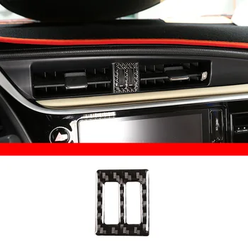 Toyota Corolla 2014 - 2018 için Araba Merkezi Kontrol Hava Çıkış Dekoratif Çerçeve Sticker Karbon Fiber İç Aksesuarları 1 Adet