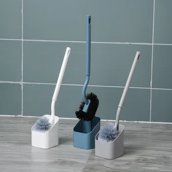 Tuvalet Fırçası Çabuk Kuruyan Tutucu Yumuşak Kıllar WC Temizleyici Scrubber Plastik Zemin Ayakta Raf Banyo Temizlik Ürünü