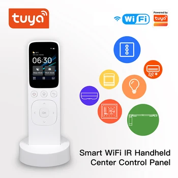 Tuya Akıllı WiFi IR Merkezi Kontrol Paneli, Düğmeli Kablosuz Dokunmatik Ekran, IR El Kumandası Ev Cihazı için Çalışır.