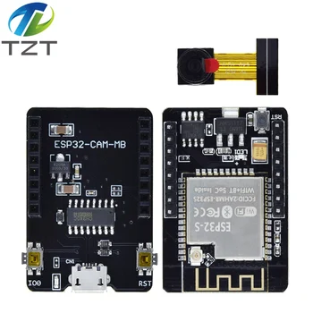 TZT ESP32-CAM WiFi + Bluetooth Modülü Kamera Modülü Geliştirme Kurulu ESP32 Kamera Modülü ile OV2640 2MP Arduino İçin